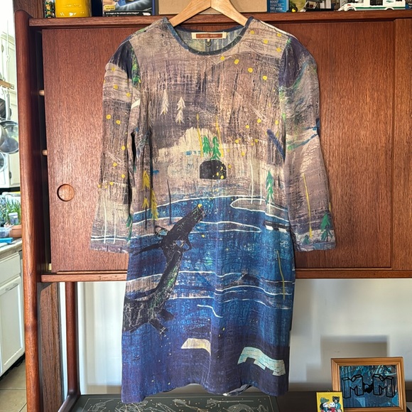 United Bamboo 3/4 sleeves knee-length soft silk dress (I’m 5’3”). - Picture 4 of 16